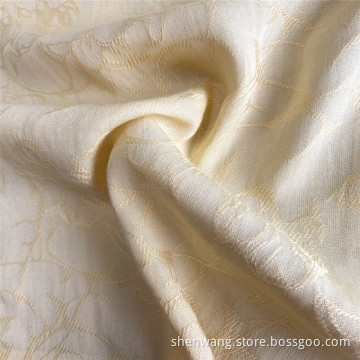 Elegant Pure Color 100% Viscose Jacquard Dresses Fabric